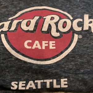 Men’s Medium Hard Rock Seattle Charcoal Black T Shirt